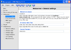 PHP Compiler webserver settings